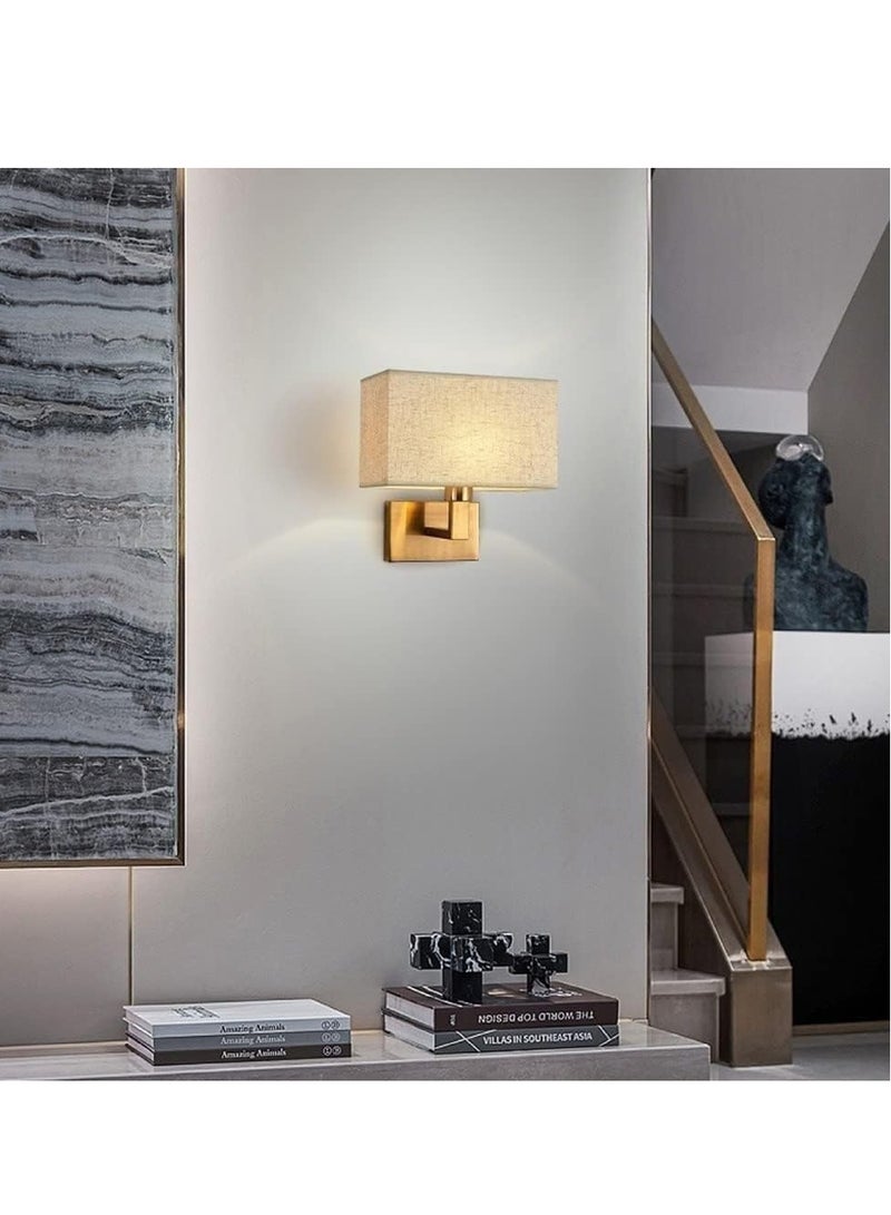 Living room wall lamp, screen reading lamp, gold metal wall lamp, bedroom wall lamp, bedside table, wall-mounted installation, E27, indoor terrace, attic - Image 4