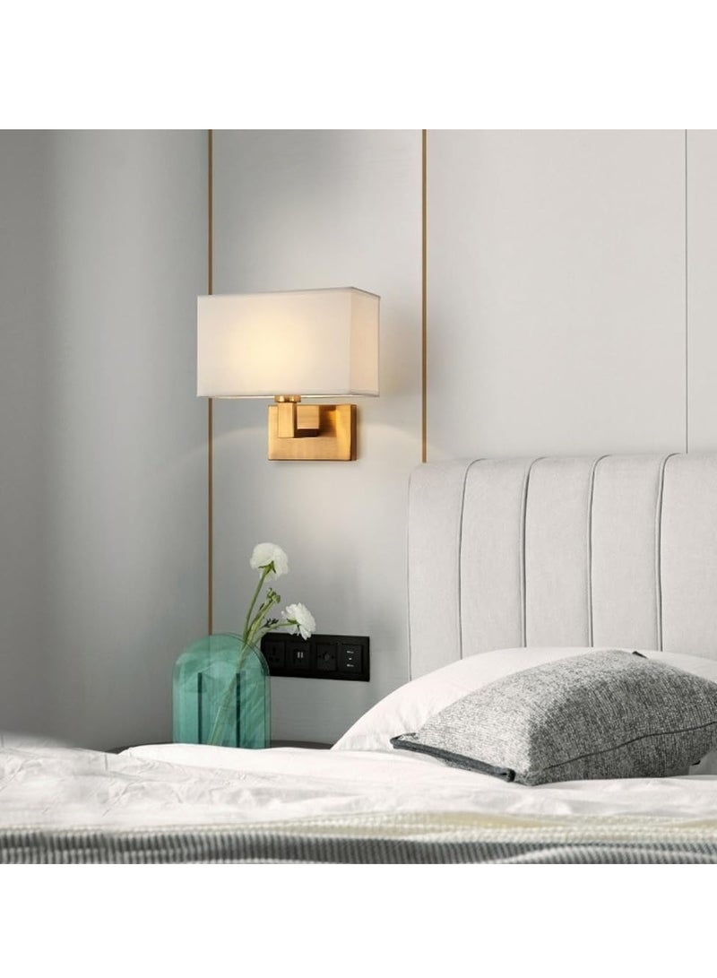 Living room wall lamp, screen reading lamp, gold metal wall lamp, bedroom wall lamp, bedside table, wall-mounted installation, E27, indoor terrace, attic - Image 2