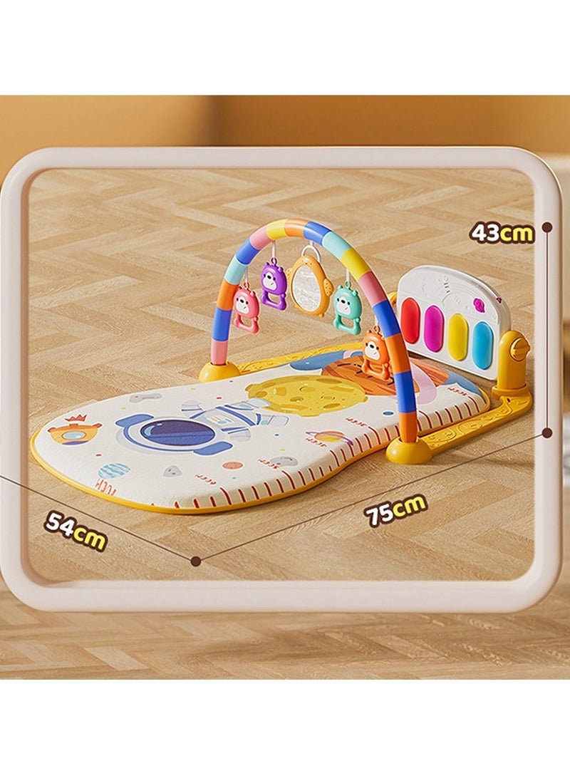 ما بيبي سجادة لعب للأطفال، صالة ألعاب رياضية للأطفال، سجادة أنشطة مرحة على البطن مع 5 ألعاب حسية للأطفال الرضع، موسيقى وأضواء، هدايا للأولاد والبنات للمواليد الجدد - Image 4