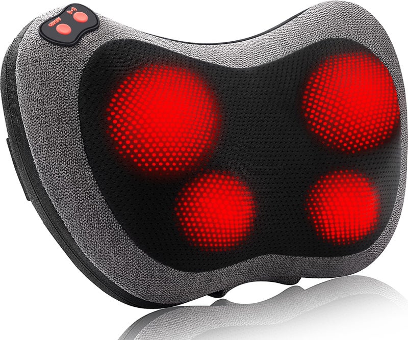 Papillon Shiatsu Back and Neck Massager with Heat Deep Tissue KneadingElectric Massage Pillow for BackShouldersLegsFootBody Muscle Pain ReliefUse at HomeCarOffice