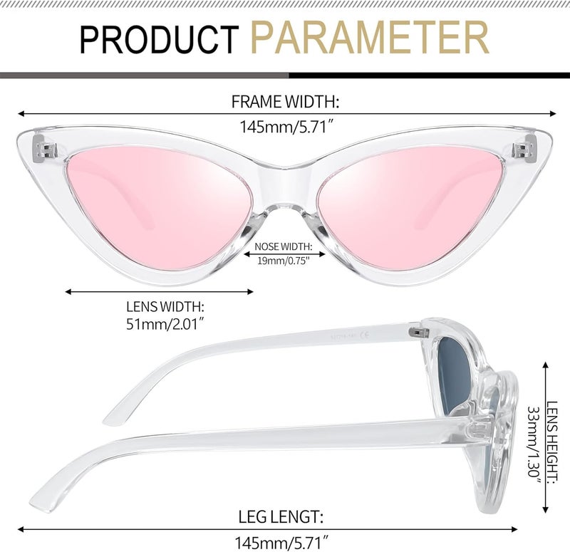 Joopin Polarized Cat Eye Sunglasses for Women Vintage Cateye Sun Glasses UV400 Protection - Image 3