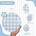 PUEVENYI 50PCS Light Blue Scalloped Paper Plates 7Inch Striped Dessert Plates for Cake Salad Fruit Disposable Decorative Dinner Dessert Serving Plates for Birthday Baby Shower Wedding Party Supplies - Image 4