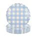 PUEVENYI 50PCS Light Blue Scalloped Paper Plates 7Inch Striped Dessert Plates for Cake Salad Fruit Disposable Decorative Dinner Dessert Serving Plates for Birthday Baby Shower Wedding Party Supplies - Image 1