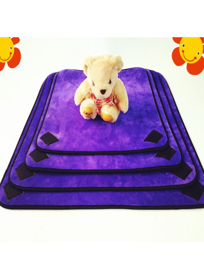 Supply Upgrade Fleece-lined Thickened SLR Camera Folding Cloth Photography Lens Liner Bag Wrapped Protective Cloth-Color:Black + Purple Velvet-Size:Small: 40 * 40CM  - Image 1