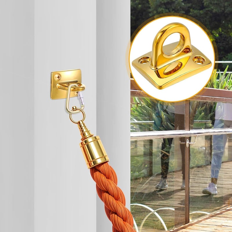 Guojiang Pack of 2 Wall Plate Hanging Circles Hooks for VIP Rope Barriers Decorative Wall Hook Zincs Alloy Hangers - Image 2