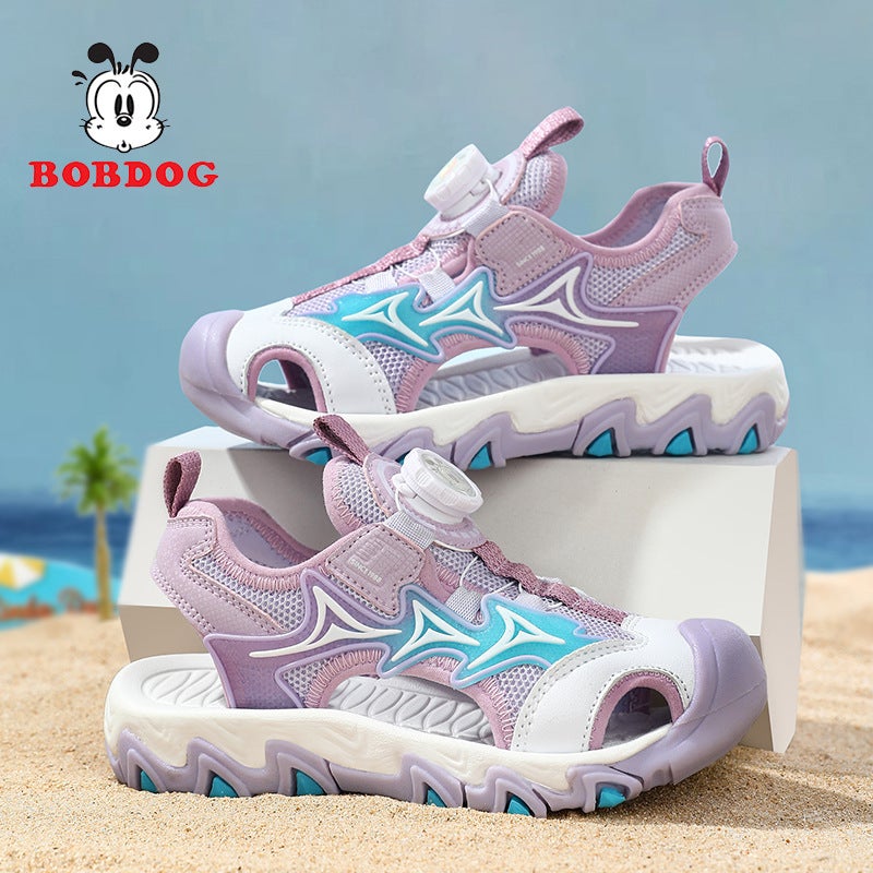 Babudou Boys' Baotou Sandals Summer Style Medium And Large Children'S Girls' Children'S Shoes Sports Beach Shoes - Image 5