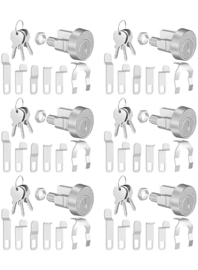 6 Pack Zinc Alloy Mailbox Lock Replacement Kit With Three Keys L 1172C - Image 2