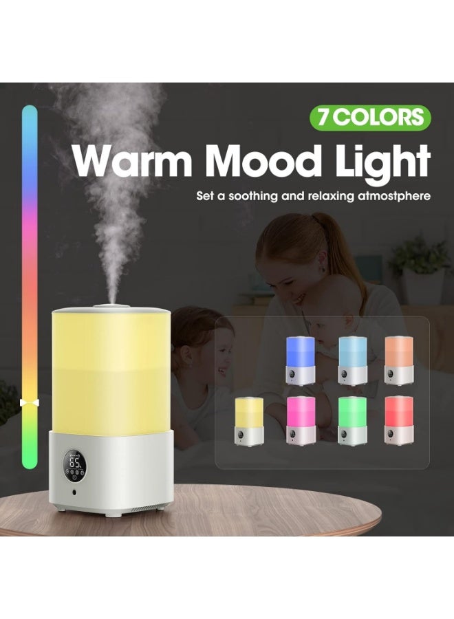 Kueh 2.5L Humidifiers for Bedroom with Night Light, Cool Mist Humidifier for Home, Office & Plant, Auto-Off, Up to 38H for 20 ㎡, Quiet Operation with 360° Rotation Nozzle - Image 4