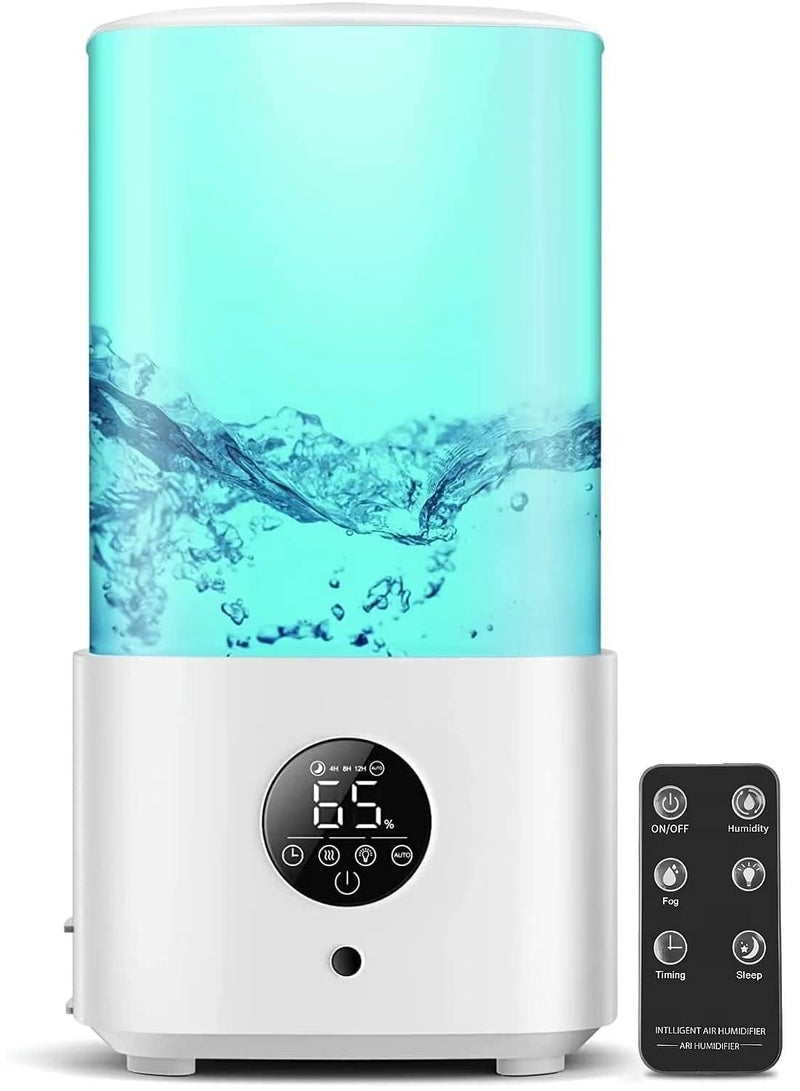 Kueh 2.5L Humidifiers for Bedroom with Night Light, Cool Mist Humidifier for Home, Office & Plant, Auto-Off, Up to 38H for 20 ㎡, Quiet Operation with 360° Rotation Nozzle - Image 1