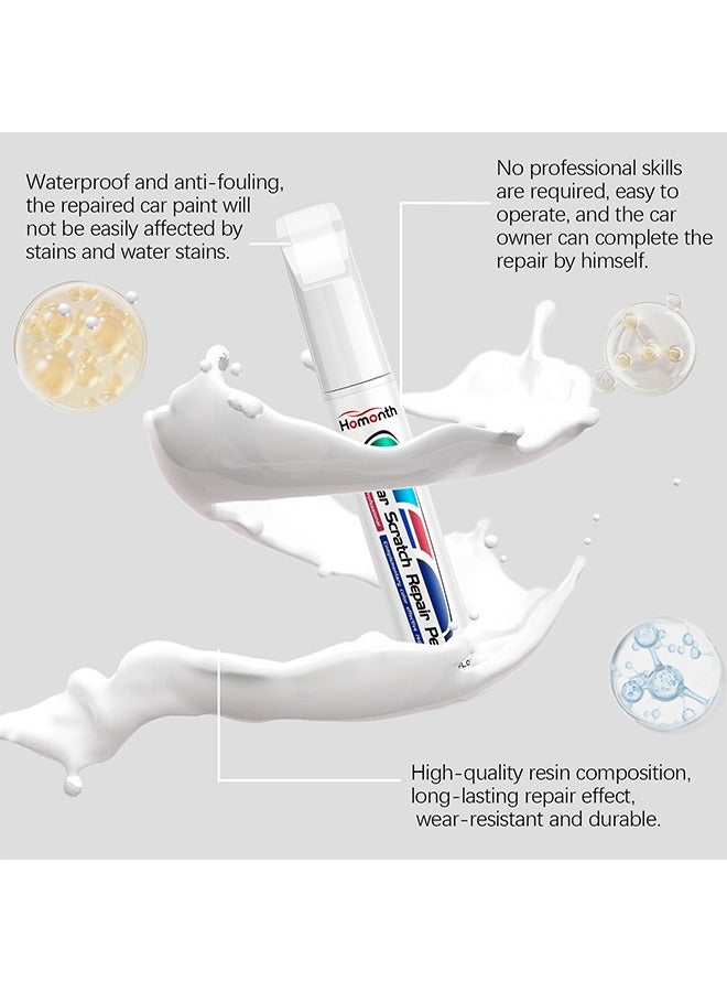 Homonth Touch Up Paint For Cars, Automotive Paint, 2 in 1 Car Touch Up Paint Erase Car Scratches Pen For Vehicles, Quick And Easy To Repair Universal Car Paint (White) - Image 4