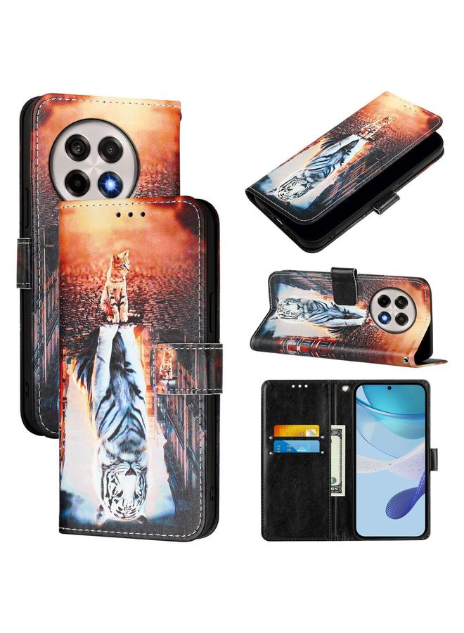 S-TOP Case For OnePlus 13R / Ace 5 / 5 Pro Colored Drawing Pattern Plain Weave Leather Phone Case - Image 1