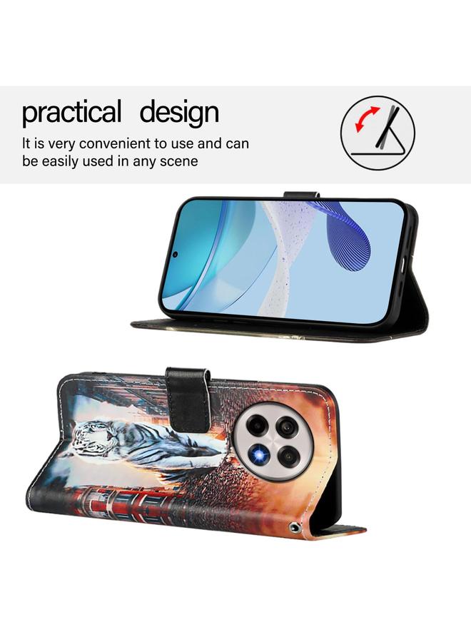 S-TOP Case For OnePlus 13R / Ace 5 / 5 Pro Colored Drawing Pattern Plain Weave Leather Phone Case - Image 4