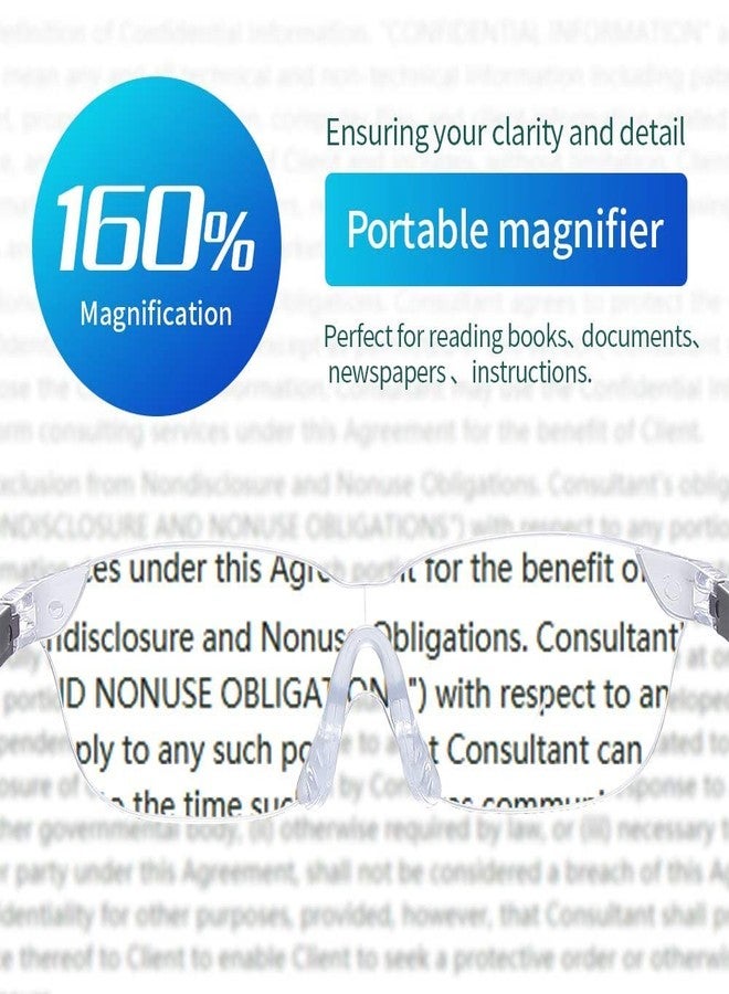 OuShiun 160% Magnifying Glass for Close Work Hobby Craft Reading Jewelry Sewing Repair for Readers Women Men Elderly OS8601 - Image 4