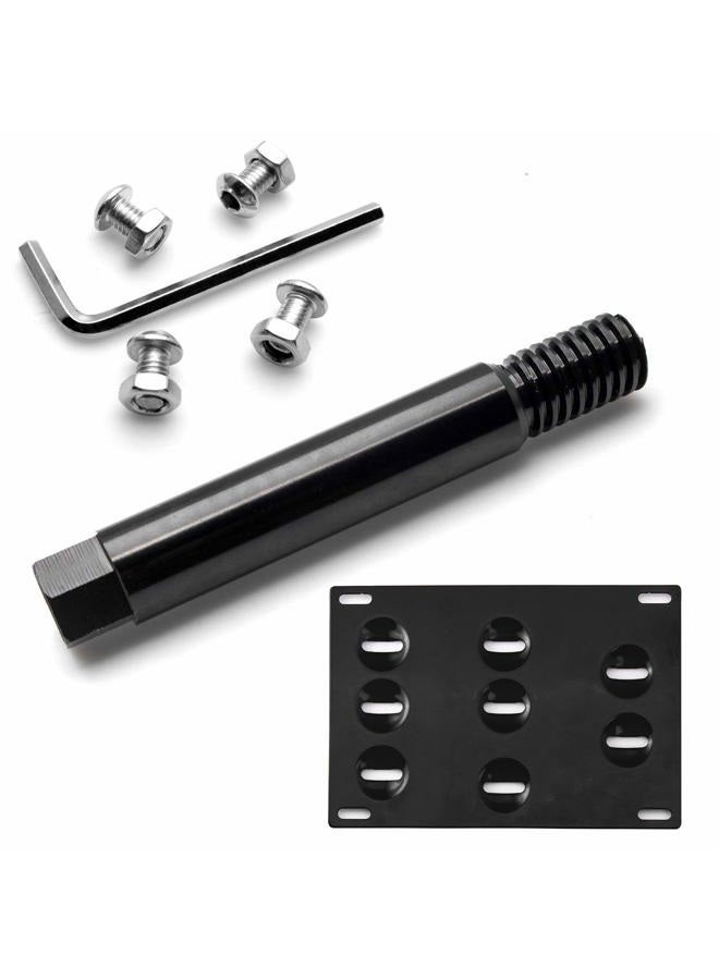 Xotic Tech for Jeep Renegade 2015+ Black Front Bumper Tow Hook License Plate - No Drill Mounting Bracket Adapter Kit - Image 2