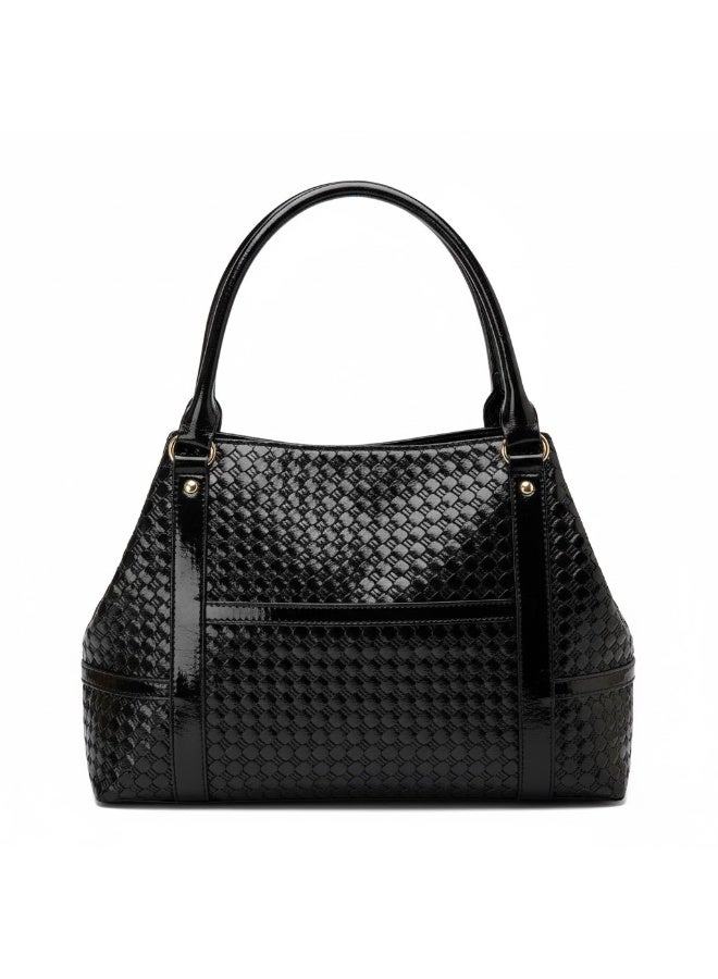 Women's handbag in luxurious leather with an elegant pattern - a practical and chic bag for everyday use and work - Image 2