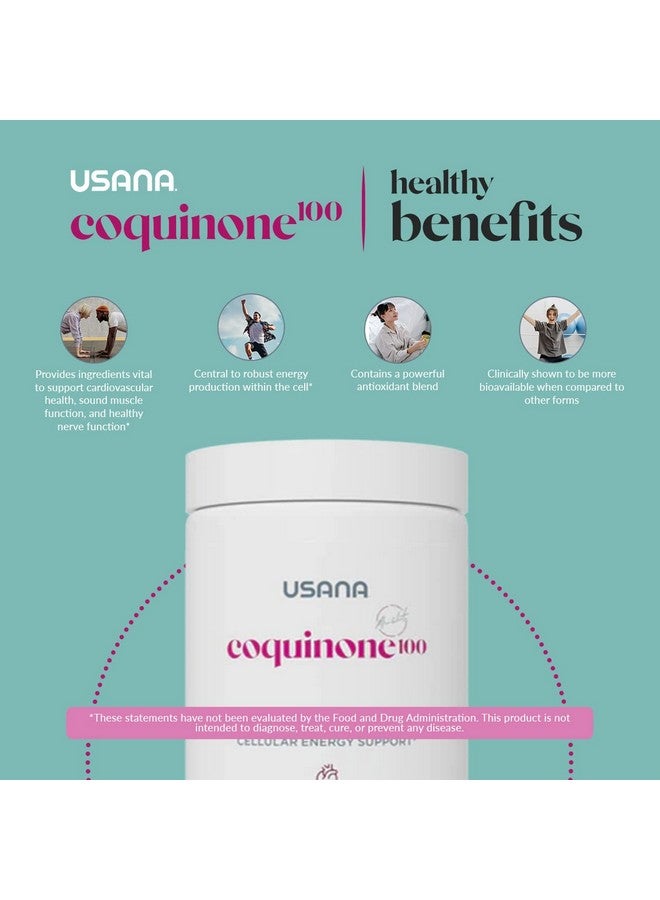 USANA يوسانا كوكوينون 100 مكمل كوانزيم كيو 10 مع حمض ألفا ليبويك لدعم صحة القلب* - 56 كبسولة لينة - إمداد لمدة 28 يومًا - Image 5