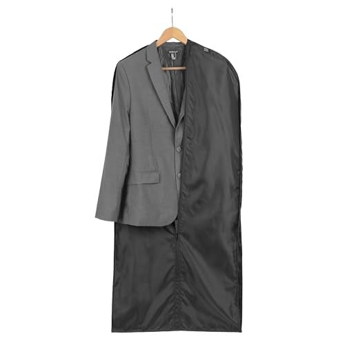 Lewis N. Clark Lewis N Clark Travel Garment Bag Cover for Airplane Car Everyday UseHeavyDuty Lightweight WaterResistant Perfect for Suits Dresses or Uniforms 47 Length Black One Size - Image 3