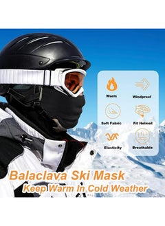 CMGTYYD 2 PCS Winter Balaclava Ski Mask for Men & Women, Windproof Face Mask Warm Hood for Cold Weather Sking Snowboarding Bicycle Outdoor Sports  - Image 3