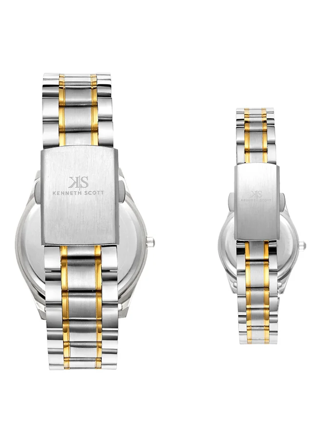 كينيث سكوت Kenneth Scott Couple 's White  dial Analog watch - K23052P-TBTW