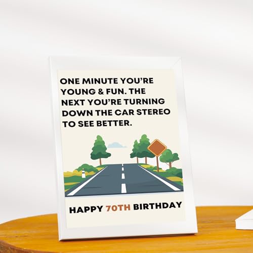 OJsensai Funny 70th Birthday Card & Gifts for Women Men,Happy 70 Year Old Birthday Decorations for Dad Mom - Image 4