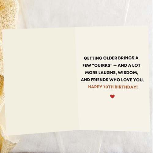 OJsensai Funny 70th Birthday Card & Gifts for Women Men,Happy 70 Year Old Birthday Decorations for Dad Mom - Image 2