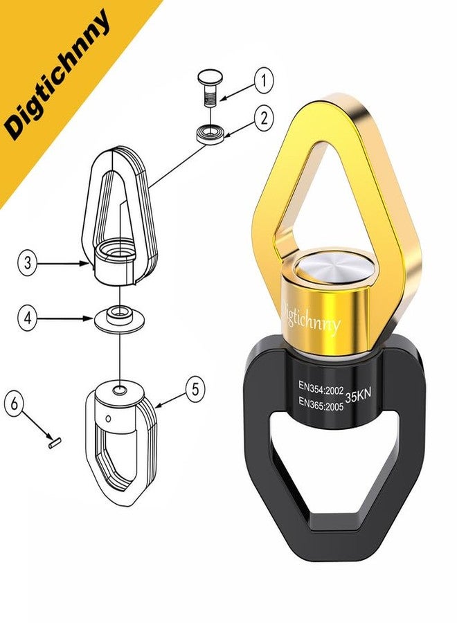 Digtichnny 35KN Swing Swivel, Spinner for Indoor Outdoor Swings, Black Gold - Image 3