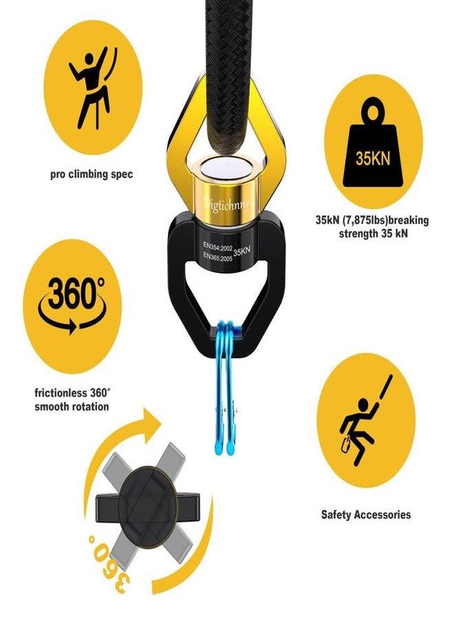 Digtichnny 35KN Swing Swivel, Spinner for Indoor Outdoor Swings, Black Gold - Image 2