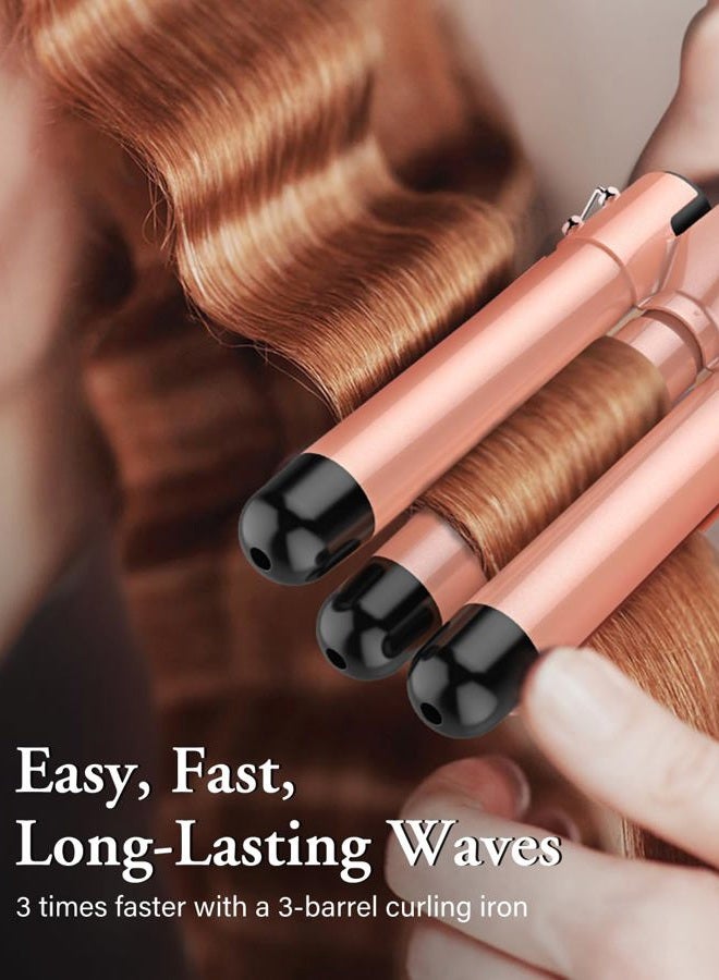 BESTOPE PRO Waver Curling Iron Wand, BESTOPE PRO 5 in 1 Curling Wand Set with 3 Barrel Hair Crimper for Women, Fast Heating Hair Wand Curler in All Hair Type - Image 3