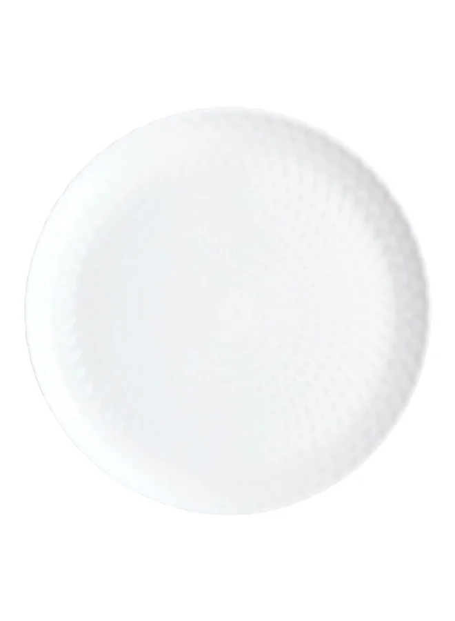 Luminarc Pampille Dishwasher And Microwave Safe Tempered Glass Dinner Plate White 25 Cm Q4655