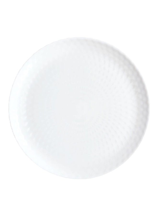 Luminarc Pampille Dishwasher And Microwave Safe Tempered Glass Dinner Plate White 25 Cm Q4655 - Image 1