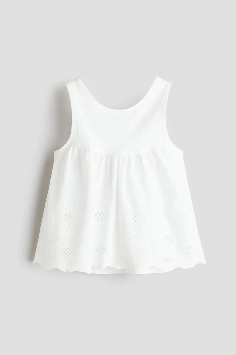 H&M Broderie anglaise cotton top