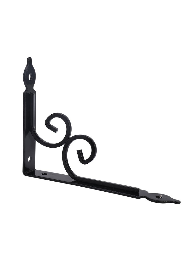 LAWAZIM Shelf Bracket Black |Shelf Brackets & Suppot|L Shelf Brackets|Shelf Support Angle Brackets|Floating Shelf Brackets |Corner Brace Joint  - Image 1