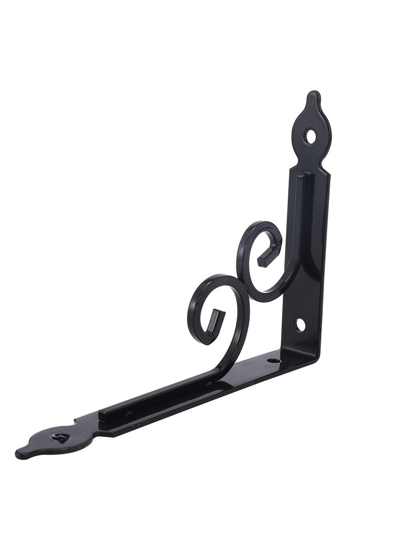 LAWAZIM Shelf Bracket Black |Shelf Brackets & Suppot|L Shelf Brackets|Shelf Support Angle Brackets|Floating Shelf Brackets |Corner Brace Joint  - Image 2