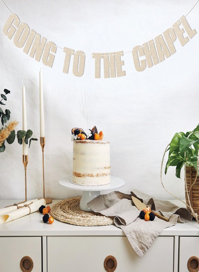 Ramciyo Going to the Chapel Banner - Bachelorette Party Decorations, Future Mr & Mrs Bunting Sign, Bridal Shower Party Decorations Champagne Gold Glitter - Image 5
