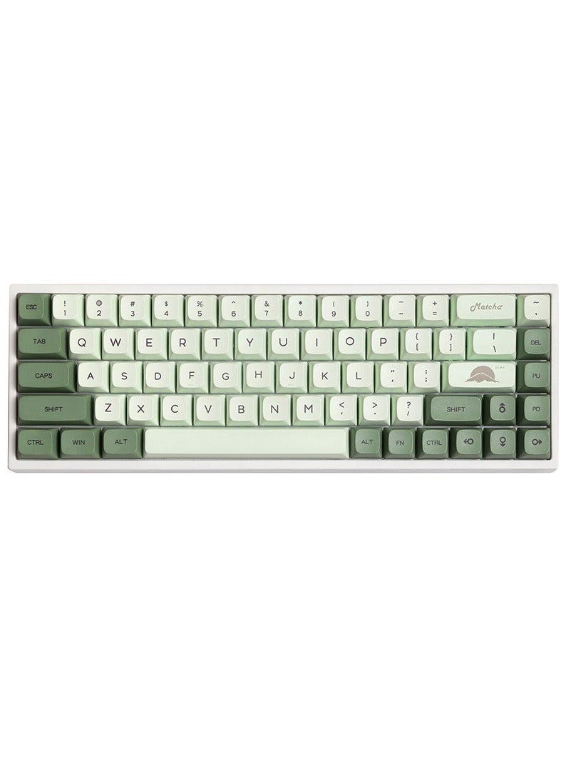 Matcha Bicolor Keycaps 123 Keys Custom Gaming Keycaps PBT Dye Sublimation XDA Profile ANSI US Layout for Cherry MX Switches 60 62 68 87 104 108 Mechanical Keyboard - Image 1