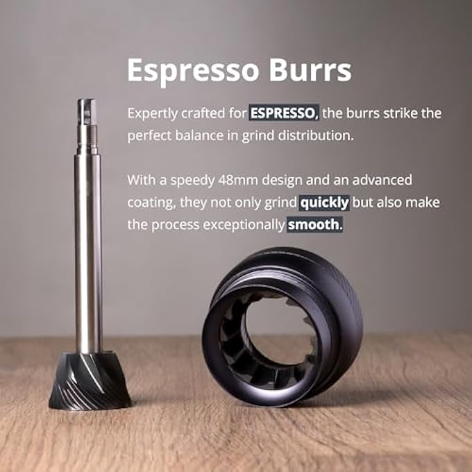 ريحني مطحنة قهوة يدوية JUltra ذات شكل مخروطي رمادي اللون بمقبض قابل للطي ومغناطيس لالتقاط الكوب وسعة 40 جرامًا وضبط دقيق وطحن أسرع وكفاءة مثالية للإسبريسو - Image 3
