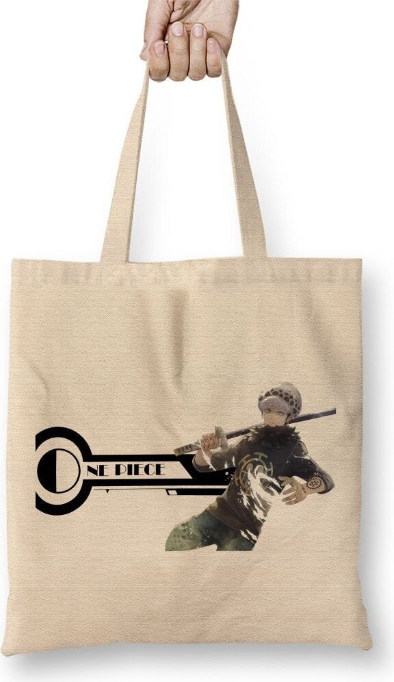 Baskı Dükkanı Print Shop Trafalgar Law One Piece 02 Tote Bag Long Handle 