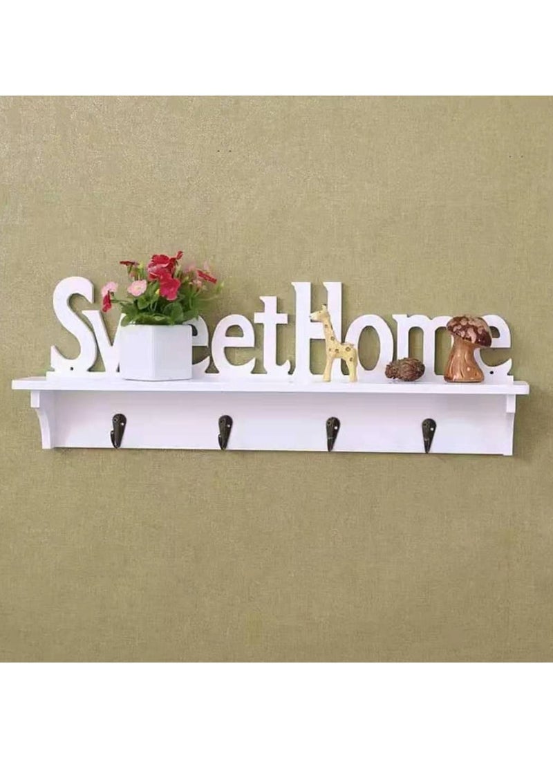 LINGWEI - Key Holder Sweet Home Key Hanger For Wall Decoration Coat Hanger Sweet Home Sign Key Hanger For Wall Key Hooks For Office Key Rack Organizer - Image 1