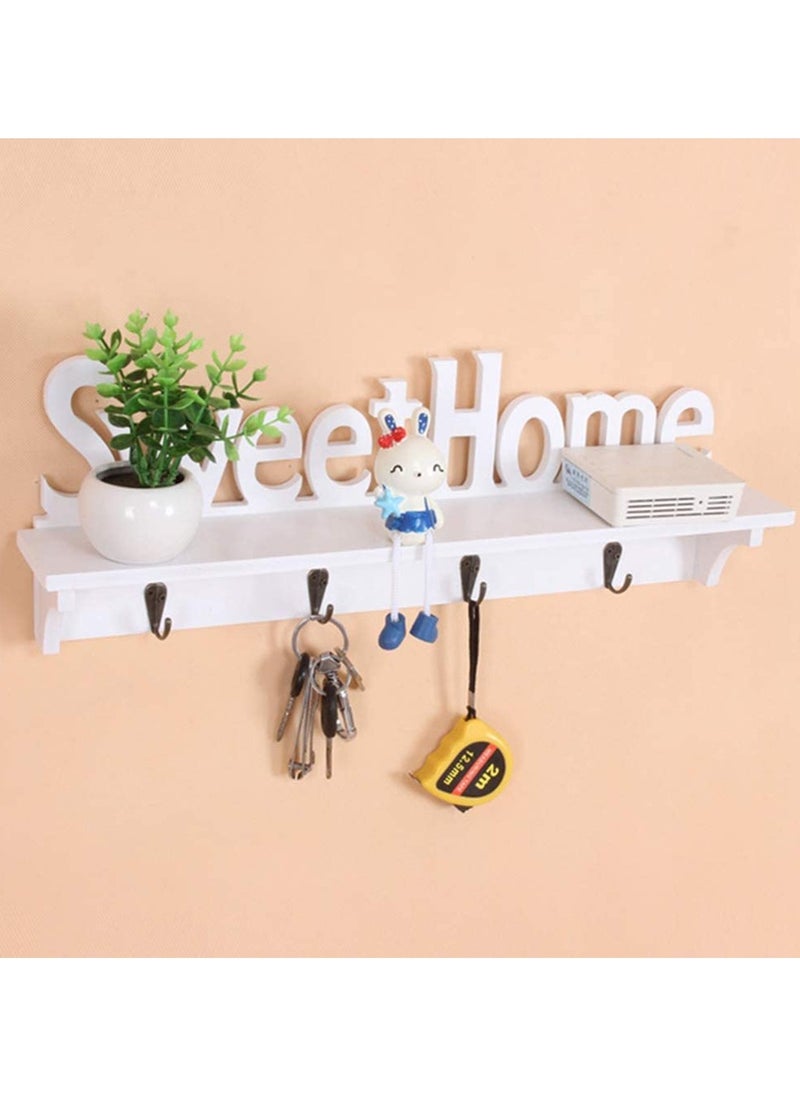LINGWEI - Key Holder Sweet Home Key Hanger For Wall Decoration Coat Hanger Sweet Home Sign Key Hanger For Wall Key Hooks For Office Key Rack Organizer - Image 1