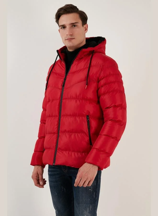 Buratti  Buratti Plush Lined Hooded Zippered Slim Fit Puffer Jacket Men's COAT 5762010 for Men | Best Price UAE
