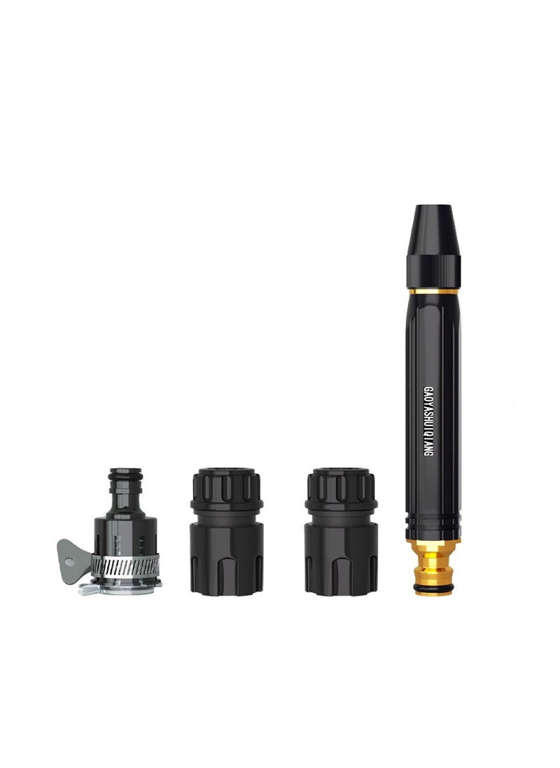 Generic Upgrade Car Washing Water Gun Garden Hose Nozzle Sprayer, Metal High Pressure Leak-proof Water Hose Nozzle with 3 Adjustable Spray Patterns for Garden Watering And Car Pet Washing  - Image 1