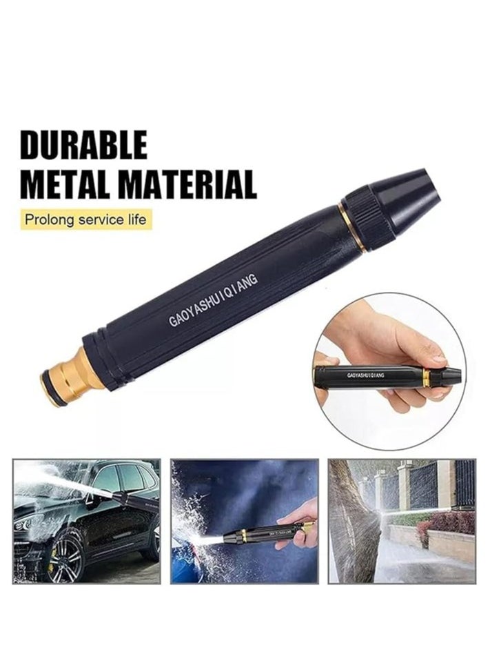Generic Upgrade Car Washing Water Gun Garden Hose Nozzle Sprayer, Metal High Pressure Leak-proof Water Hose Nozzle with 3 Adjustable Spray Patterns for Garden Watering And Car Pet Washing  - Image 3