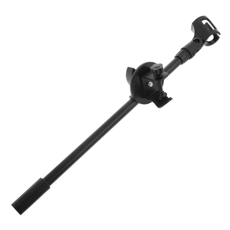 Adjustable Microphone Stand Clip Retractable Arm For Desk And Floor Use Black - Image 2
