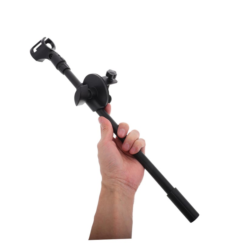 Adjustable Microphone Stand Clip Retractable Arm For Desk And Floor Use Black - Image 5