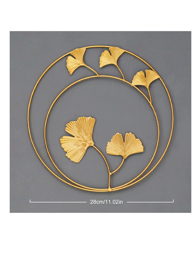 Excefore Gold Wall Decor, 3Pcs Gold Metal Wall Art Decor, Gold Ginkgo, Maple, Monstera Leaf Wall Decor for Bedroom, Easy Installation Great for Bedroom Hanging Parts, Hotel Wall Decoration - Image 3