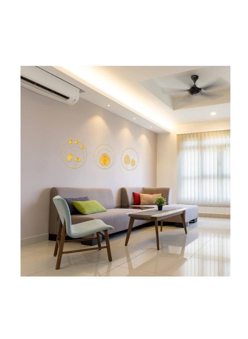 Excefore Gold Wall Decor, 3Pcs Gold Metal Wall Art Decor, Gold Ginkgo, Maple, Monstera Leaf Wall Decor for Bedroom, Easy Installation Great for Bedroom Hanging Parts, Hotel Wall Decoration - Image 2