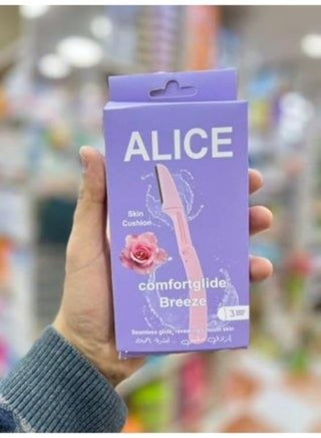 Alice Ladies Razor For Facial Hair 3Razor (Packaging may vary) - Image 4