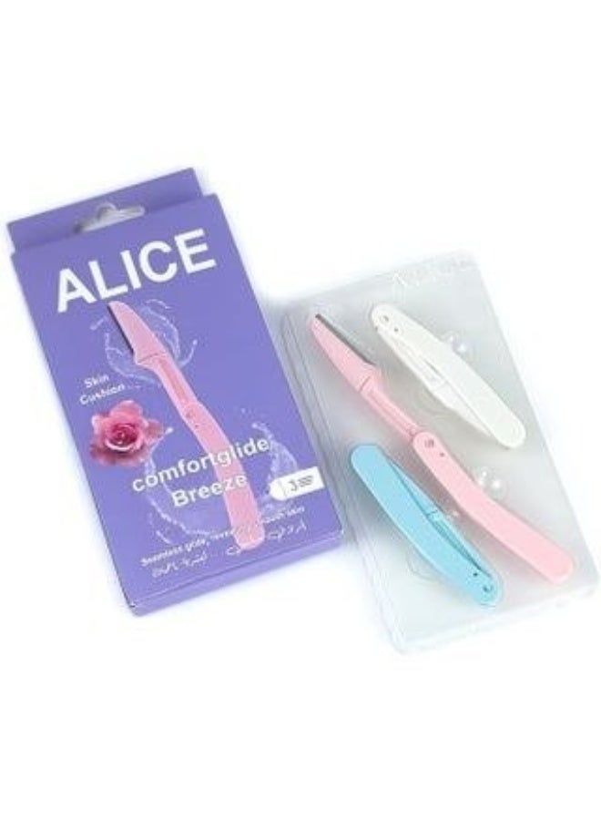 Alice Ladies Razor For Facial Hair 3Razor (Packaging may vary) - Image 2