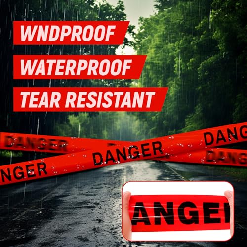 TopSoon Red Danger Tape Roll Do Not Enter Barricade Tape 3-Inch by 300-Feet, Premium Construction Tape Red Color Caution Tape Safety Barrier Tape - Image 4