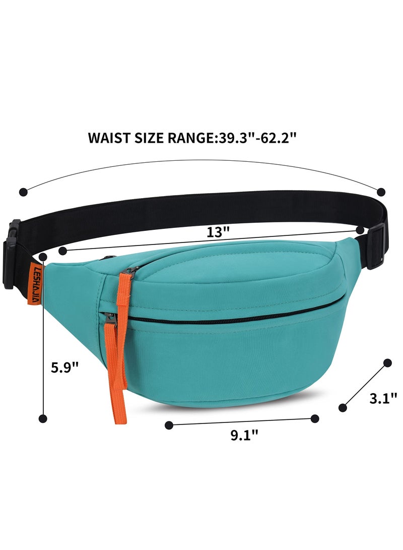 Excefore حقيبة حزام كروس بودي للجنسين، حقيبة خصر قابلة للتعديل عالية السعة مقاومة للماء، يسهل حمل أي هاتف للسفر والتمرين والرياضات الخارجية - Image 4
